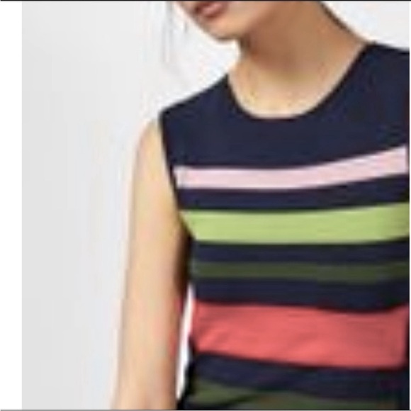 TED BAKER Ysina Striped Bodycon Midi Dress Sz 4 - Picture 5 of 14